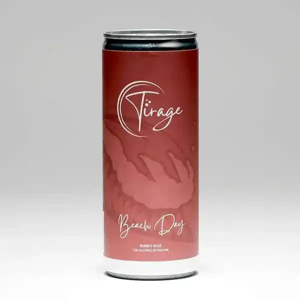 Red can with 'Tirage' branding on a gray background